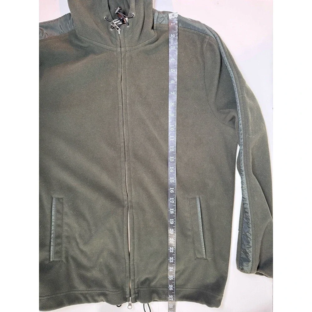 Banana‎ Republic Mens Green Fleece Full Zip Hoodie Jacket Size Large